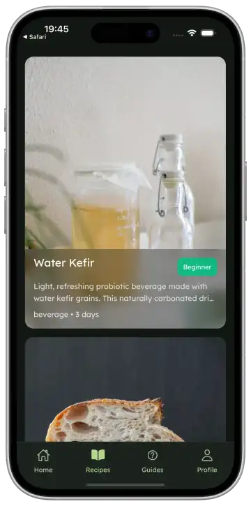 Recipe collection screen